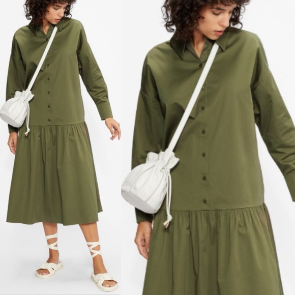 Ted Baker Ressa Oversized Shirt Dress in Olive size 6 Ted size 2 (see chart) - Picture 4 of 10